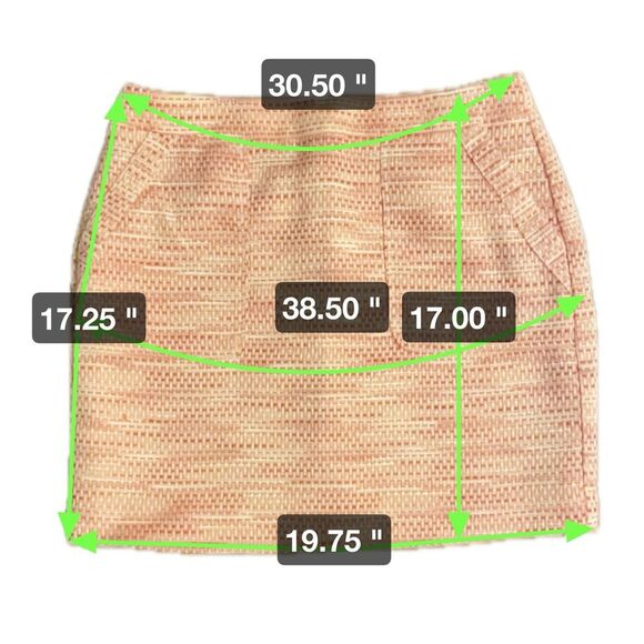 LOFT Ann Taylor Orange Red Patterned Mini Skirt With Pockets Women’s Size 6 - Picture 7 of 9